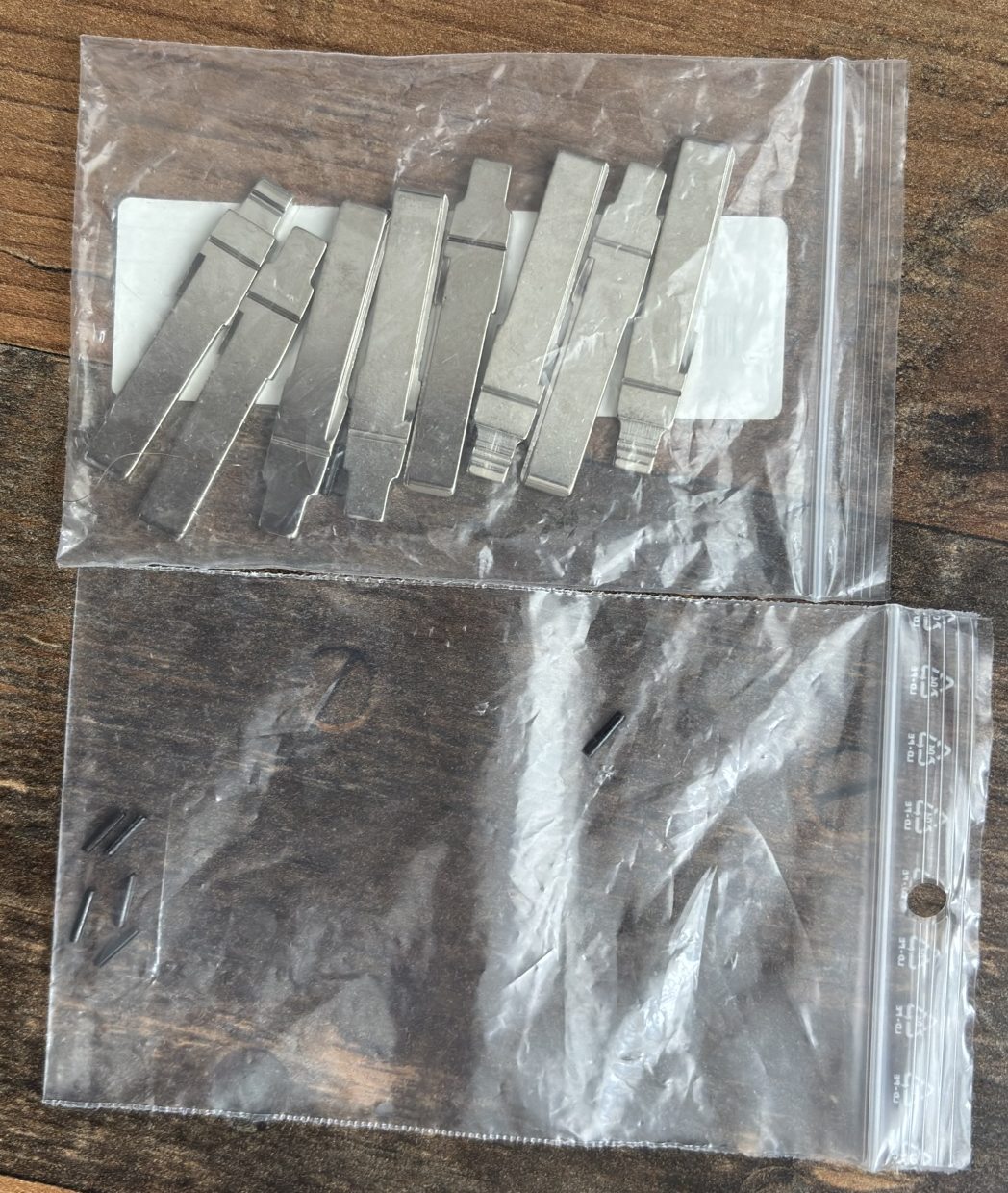 Čepele pro flip klíče VW/Škoda (9 ks) + kolíky